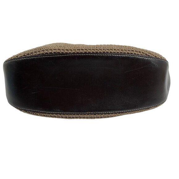 Beautiful The SAK Brown Nylon Crochet Slouchy Shoulder Bag Leather Strap/Trim - Picture 6 of 16